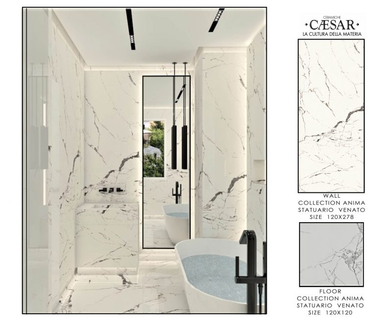 Ceramiche Caesar Bathroom-MASTER BATHROOM ONLY WHITE 2